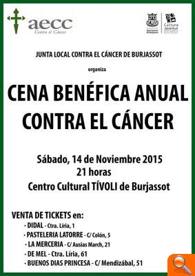La solidaridad vuelve a darse cita en Burjassot en la cena anual de la Junta Local contra el Cáncer - (foto 2)